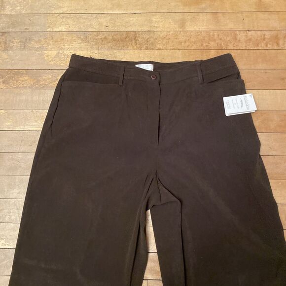 Christopher & Banks Moleskin Pants Women’s Size 16 Stretch Brown NWT Wide Leg - Picture 4 of 12